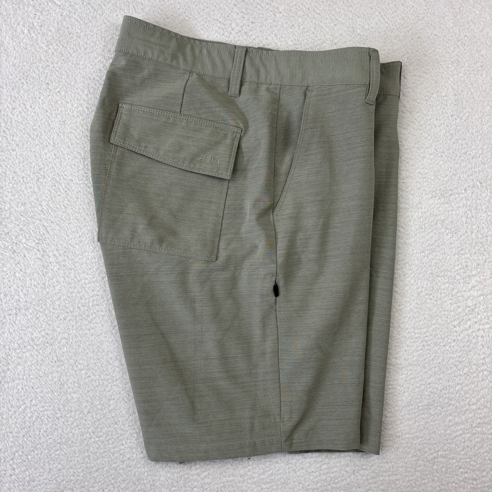 BYLT 'Kinetic Shorts' Mens Large Green 9" Stretch Casual Chino Golf Flex Tech